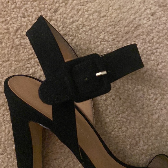 Madden Girl Chunky Black Velvet Heels - Picture 3 of 5